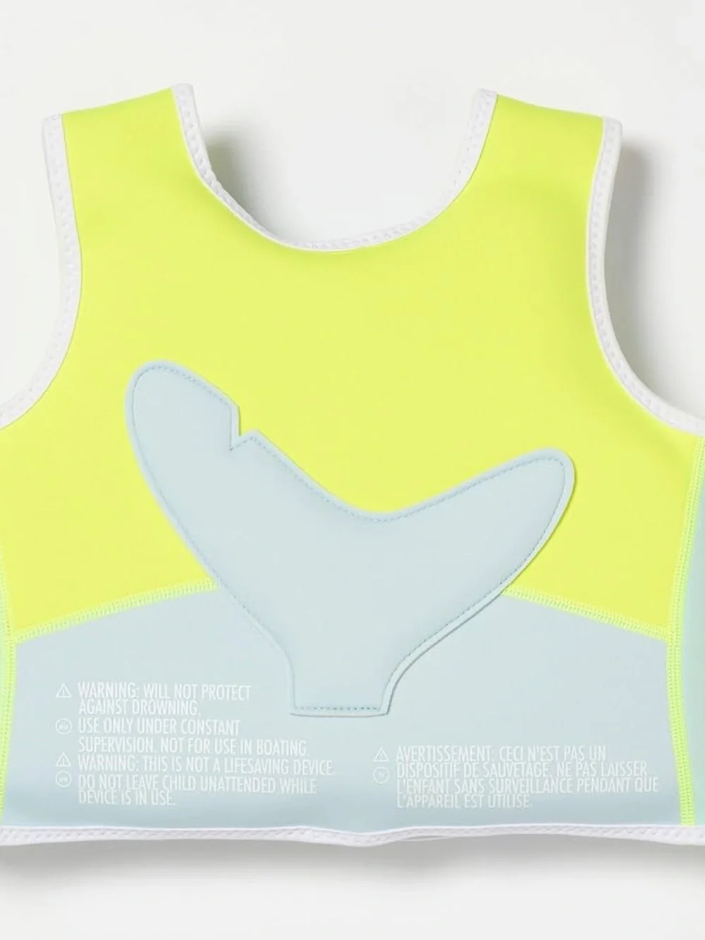 Kids Swim Safety Vest - Neon Yellow & Light Blue (2-3T)